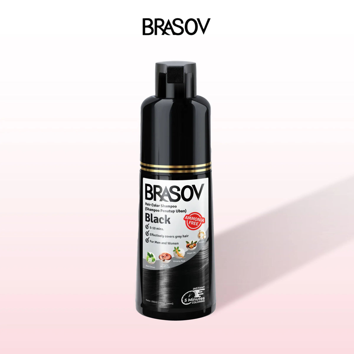 BRASOV Hair Color Shampoo Bottle