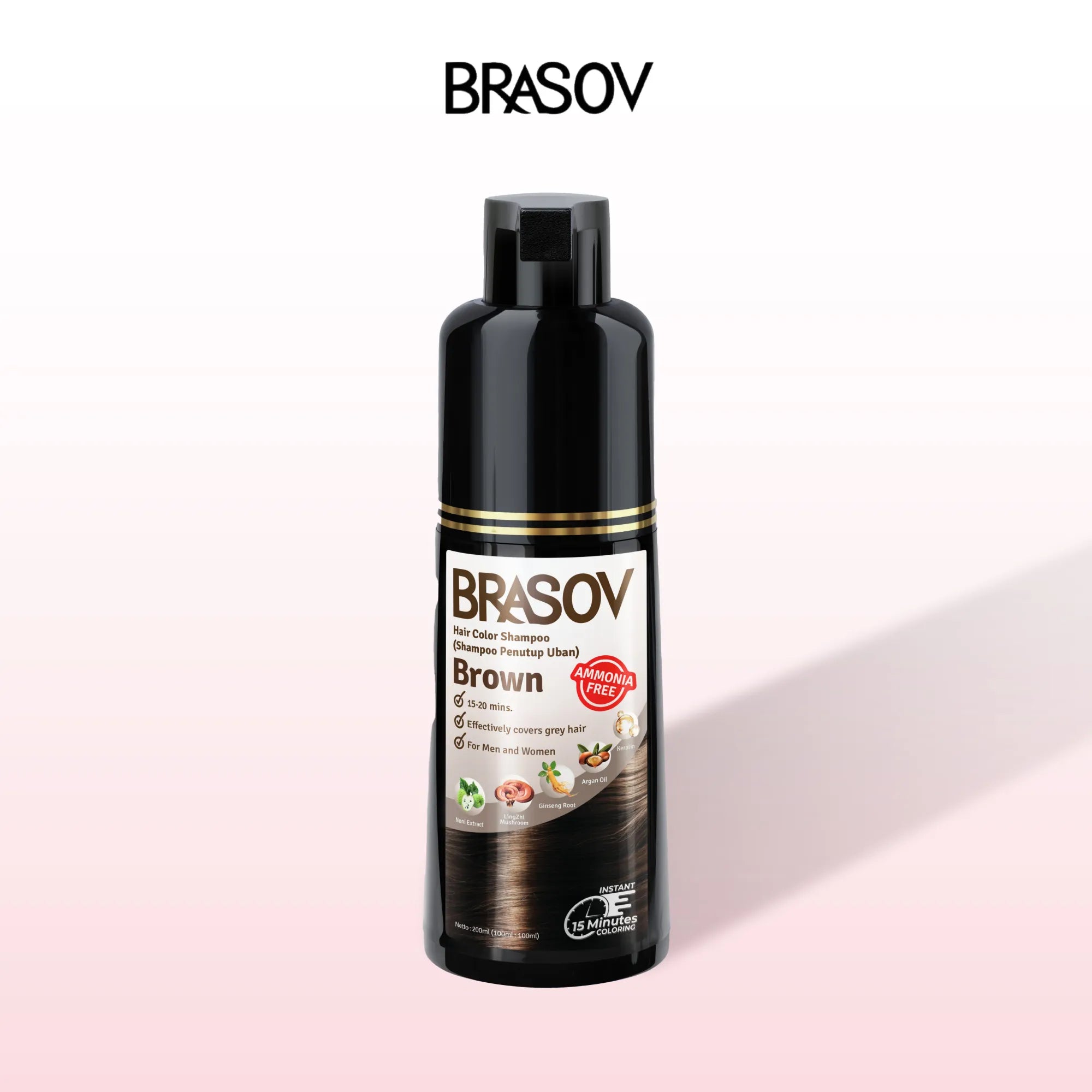 BRASOV Hair Color Shampoo Bottle